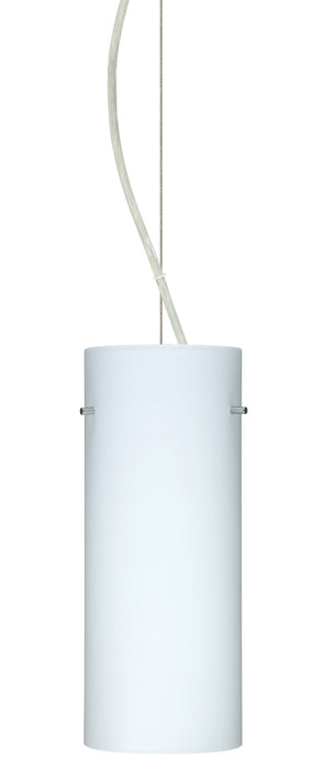 Besa 1KX-412307-SN One Light Pendant, Satin Nickel
