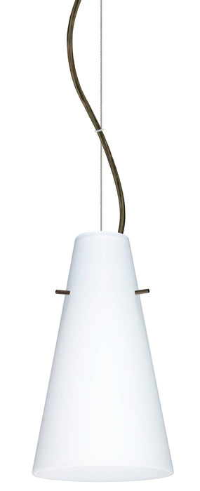 Besa 1KX-412407-BR One Light Pendant, Bronze