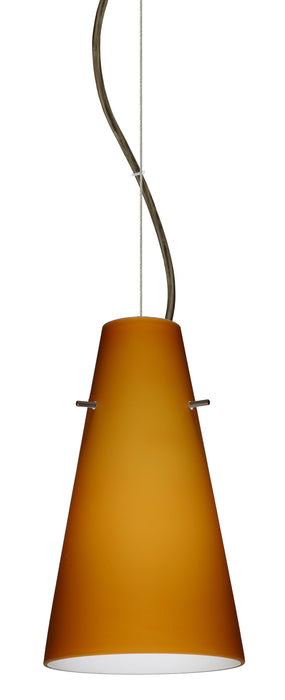Besa 1KX-412480-BR One Light Pendant, Bronze