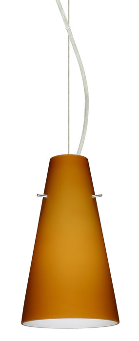Besa 1KX-412480-SN One Light Pendant, Satin Nickel