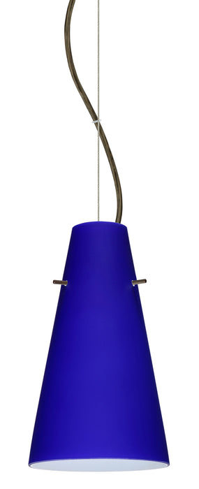 Besa 1KX-4124CM-BR One Light Pendant, Bronze