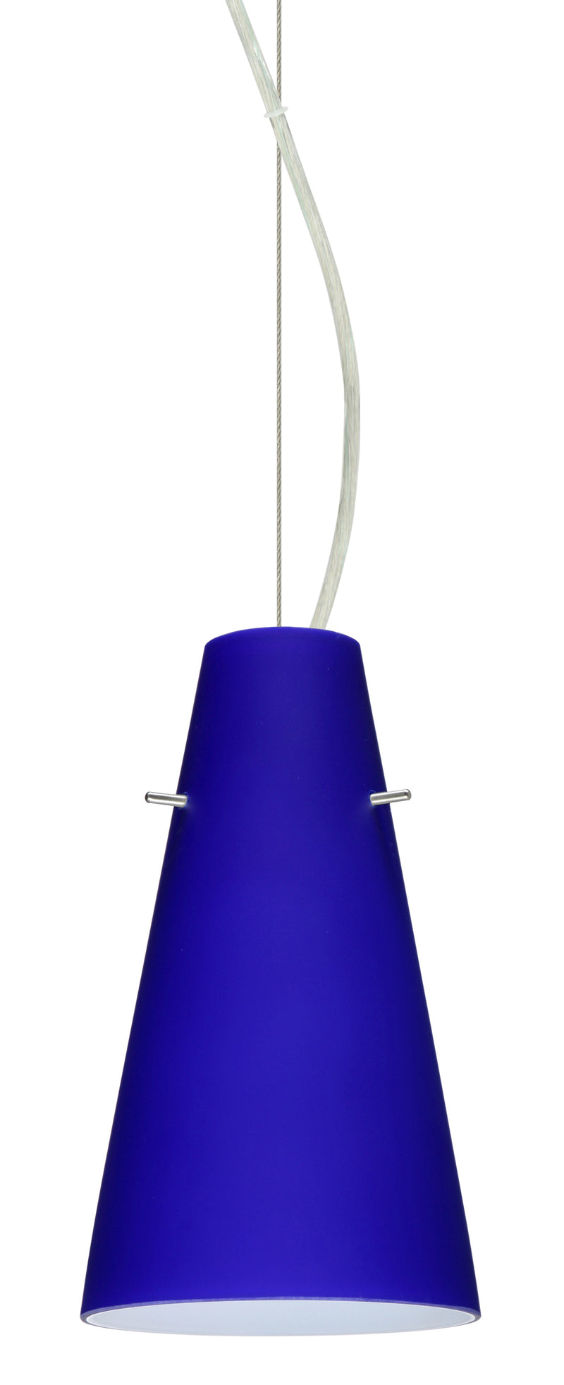 Besa 1KX-4124CM-SN One Light Pendant, Satin Nickel