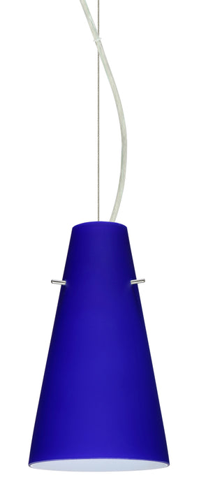 Besa 1KX-4124CM-SN One Light Pendant, Satin Nickel