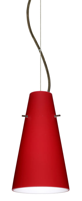 Besa 1KX-4124RM-BR One Light Pendant, Bronze