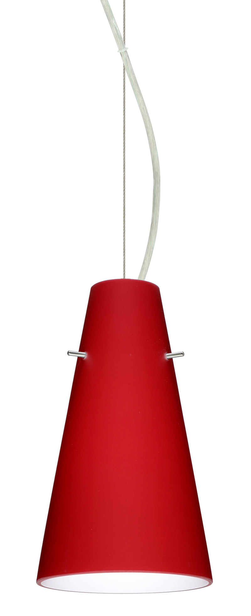 Besa 1KX-4124RM-SN One Light Pendant, Satin Nickel