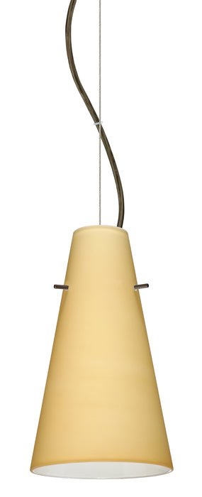 Besa 1KX-4124VM-BR One Light Pendant, Bronze