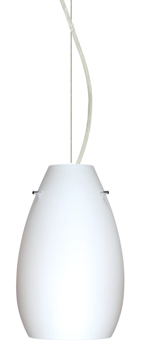 Besa 1KX-412607-SN One Light Pendant, Satin Nickel