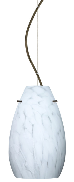 Besa 1KX-412619-BR One Light Pendant, Bronze