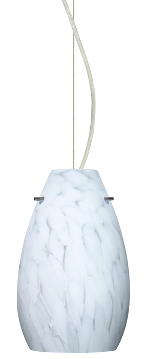 Besa 1KX-412619-SN One Light Pendant, Satin Nickel
