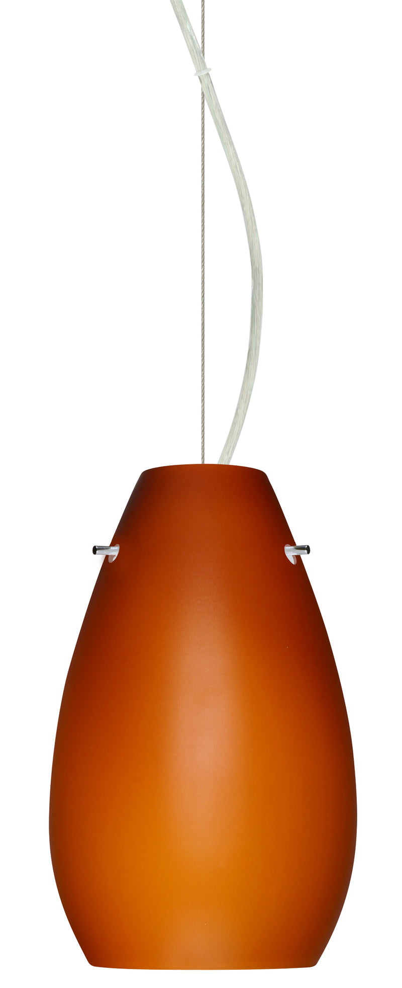 Besa 1KX-412680-SN One Light Pendant, Satin Nickel