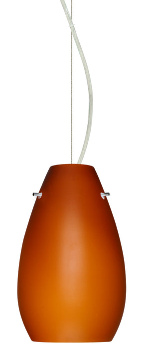 Besa 1KX-412680-SN One Light Pendant, Satin Nickel