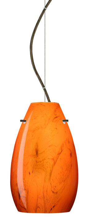 Besa 1KX-4126HB-BR One Light Pendant, Bronze