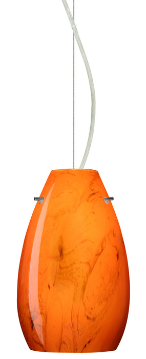 Besa 1KX-4126HB-SN One Light Pendant, Satin Nickel