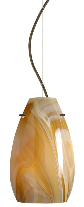 Besa 1KX-4126HN-BR One Light Pendant, Bronze