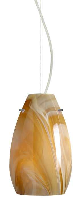 Besa 1KX-4126HN-SN One Light Pendant, Satin Nickel