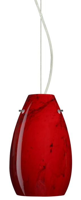 Besa 1KX-4126MA-SN One Light Pendant, Satin Nickel