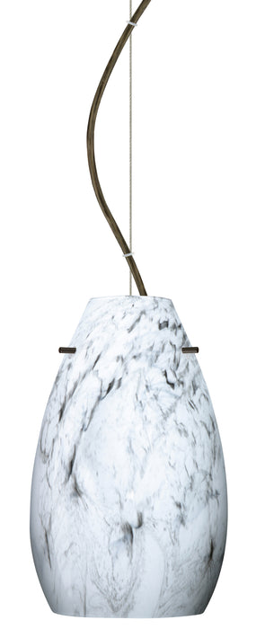 Besa 1KX-4126MG-BR One Light Pendant, Bronze