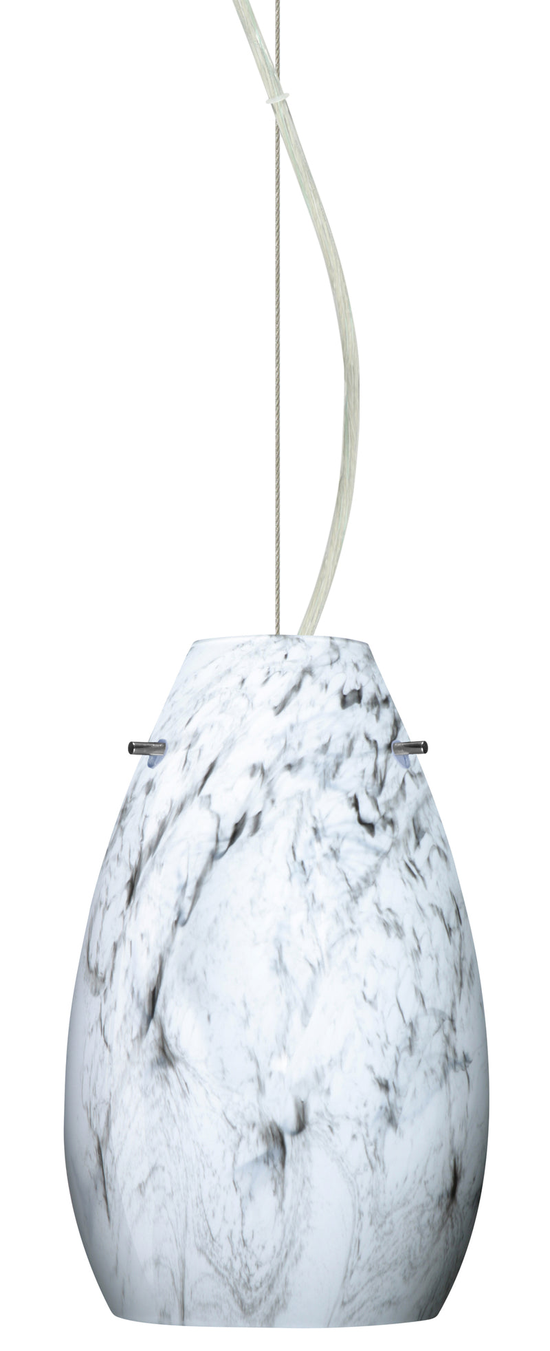 Besa 1KX-4126MG-SN One Light Pendant, Satin Nickel