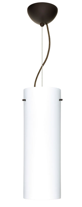 Besa 1KX-412807-BR One Light Pendant, Bronze
