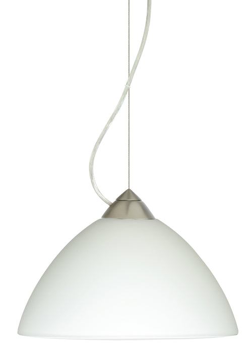 Besa 1KX-420107-SN One Light Pendant, Satin Nickel