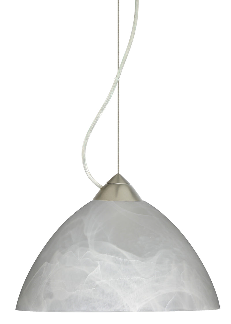 Besa 1KX-420152-SN One Light Pendant, Satin Nickel
