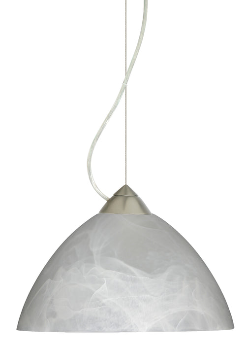 Besa 1KX-420152-SN One Light Pendant, Satin Nickel