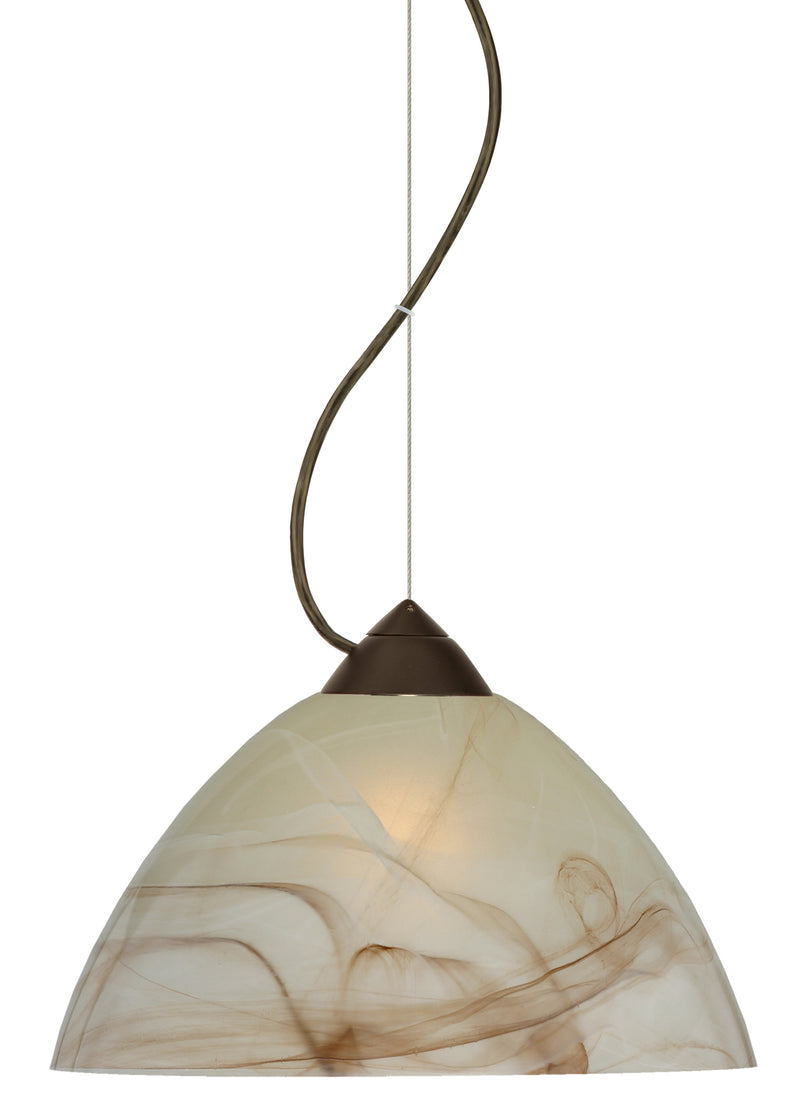 Besa 1KX-420183-BR One Light Pendant, Bronze
