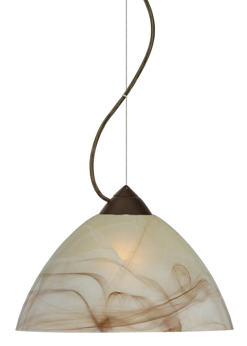 Besa 1KX-420183-BR One Light Pendant, Bronze