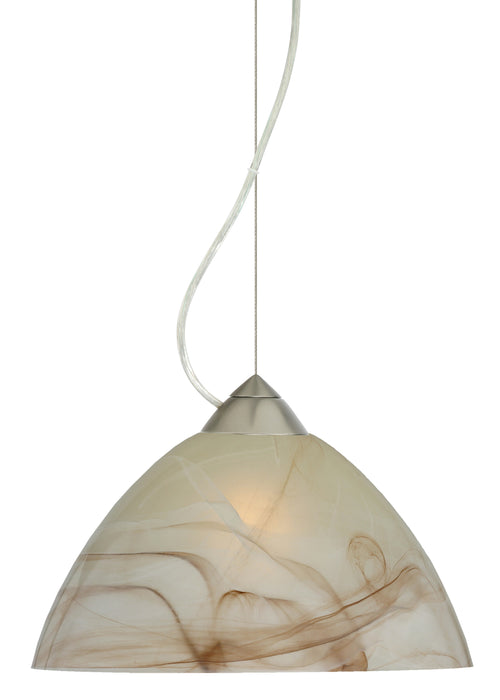 Besa 1KX-420183-SN One Light Pendant, Satin Nickel
