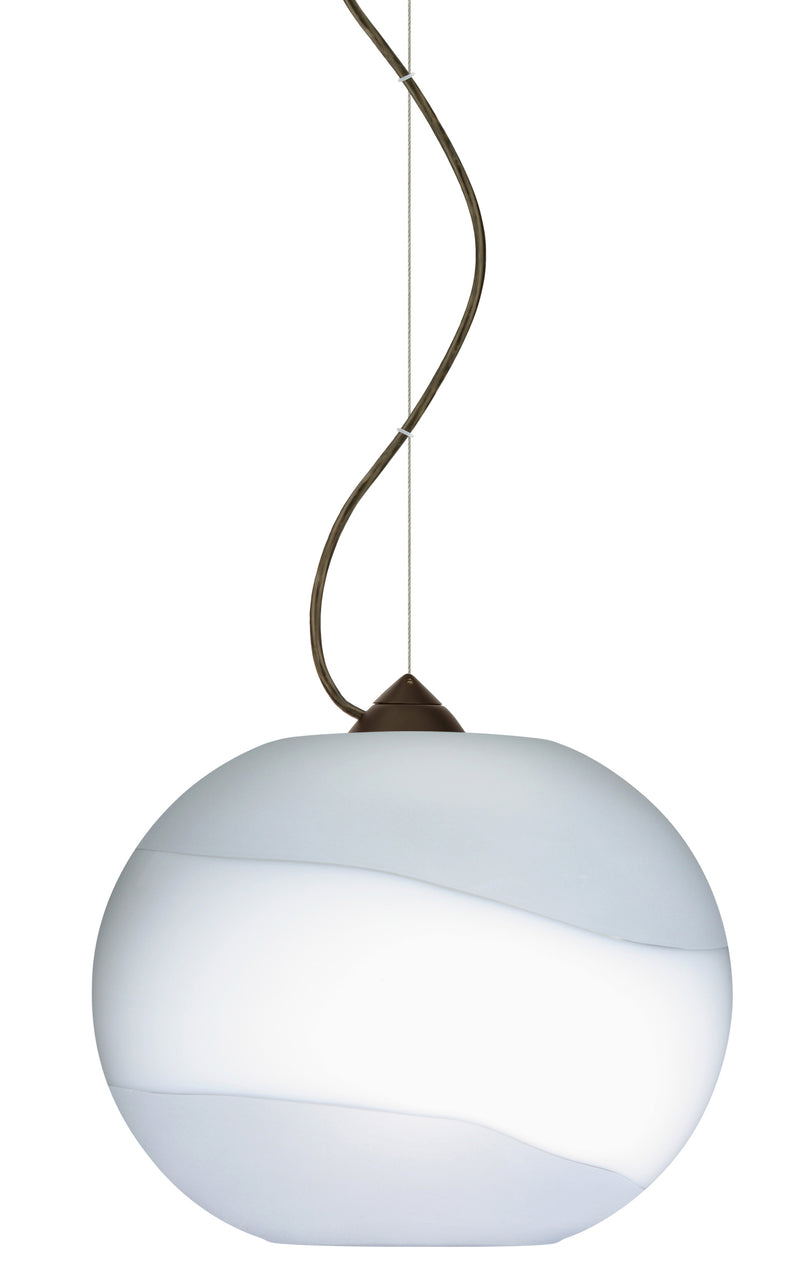 Besa 1KX-477699-BR One Light Pendant, Bronze