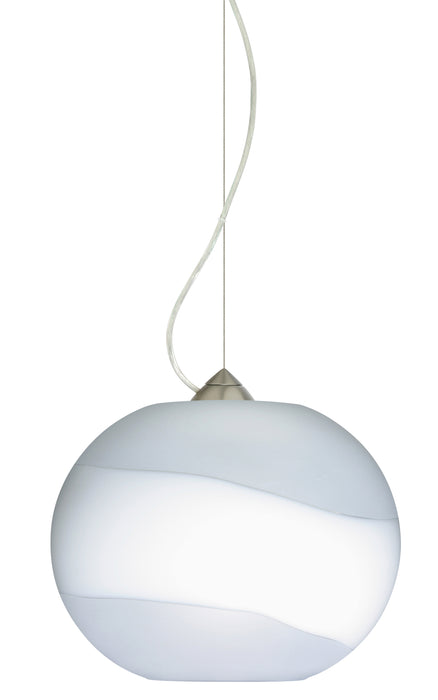 Besa 1KX-477699-SN One Light Pendant, Satin Nickel