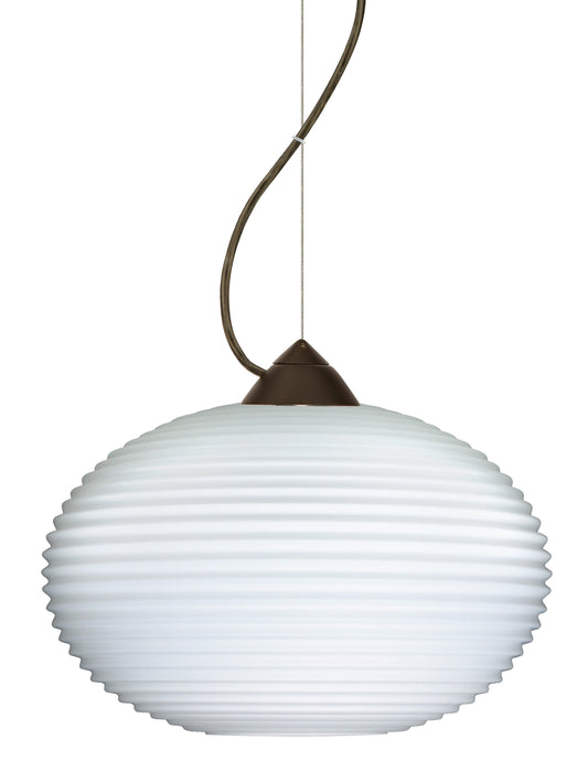 Besa 1KX-491307-BR One Light Pendant, Bronze