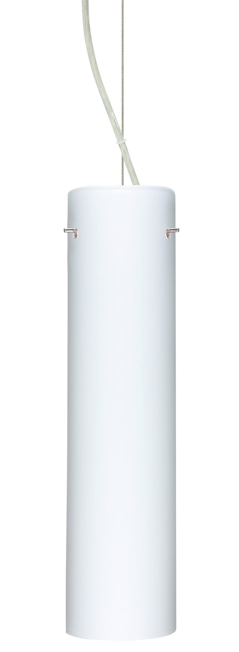 Besa 1KX-722407-SN One Light Pendant, Satin Nickel