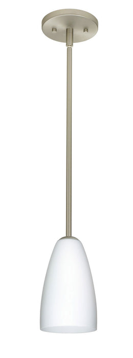Besa 1TT-151107-SN One Light Pendant, Satin Nickel