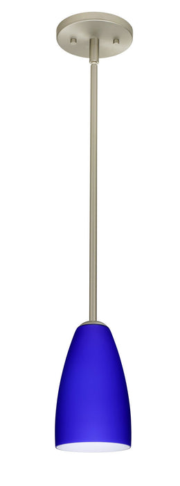 Besa 1TT-1511CM-SN One Light Pendant, Satin Nickel