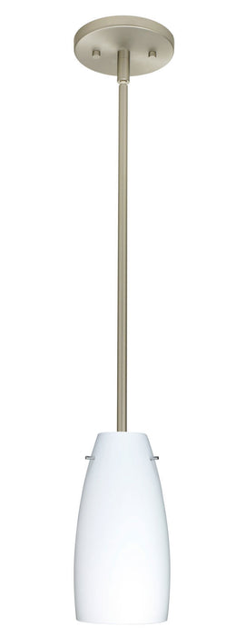 Besa 1TT-151207-SN One Light Pendant, Satin Nickel