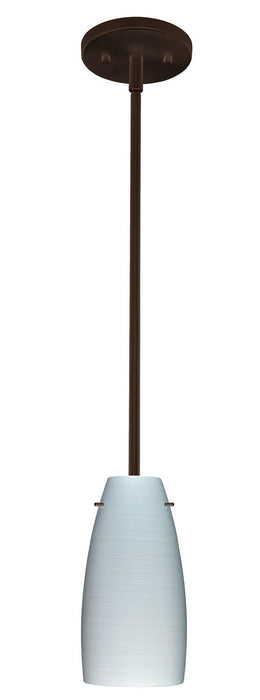 Besa 1TT-1512KR-BR One Light Pendant, Bronze