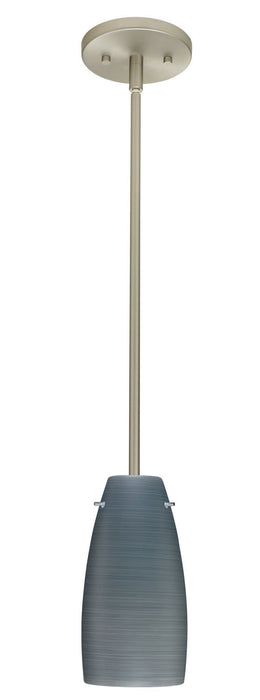 Besa 1TT-1512TN-SN One Light Pendant, Satin Nickel