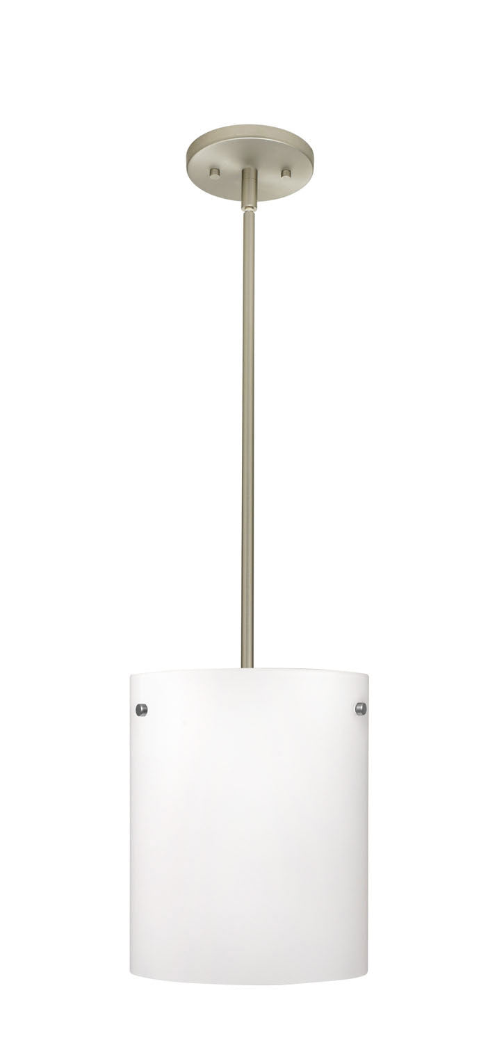 Besa 1TT-400607-SN One Light Pendant, Satin Nickel