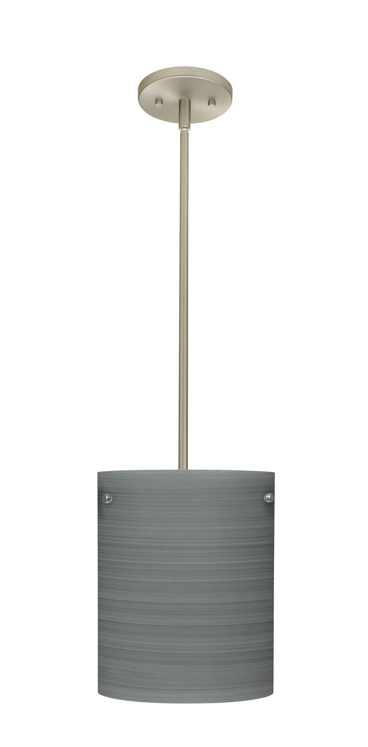 Besa 1TT-4006TN-SN One Light Pendant, Satin Nickel