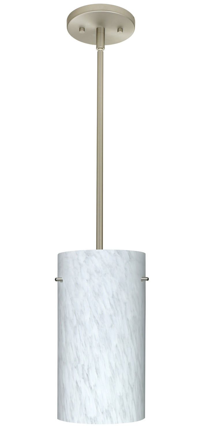 Besa 1TT-412019-SN One Light Pendant, Satin Nickel