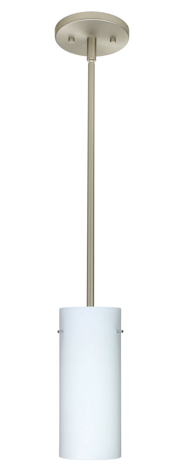 Besa 1TT-412307-SN One Light Pendant, Satin Nickel