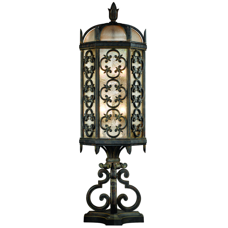Fine Art 324980ST Three Light Outdoor Pier Mount, Black