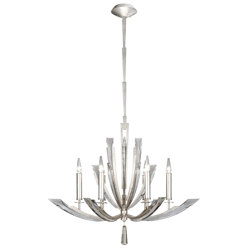 Fine Art 798040ST Six Light Chandelier, Silver