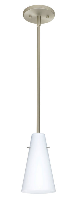 Besa 1TT-412407-SN One Light Pendant, Satin Nickel