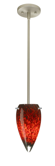 Besa 1TT-412541-SN One Light Pendant, Satin Nickel