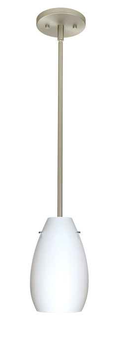 Besa 1TT-412607-SN One Light Pendant, Satin Nickel