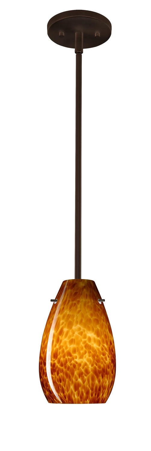 Besa 1TT-412618-BR One Light Pendant, Bronze