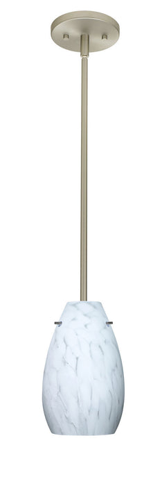 Besa 1TT-412619-SN One Light Pendant, Satin Nickel