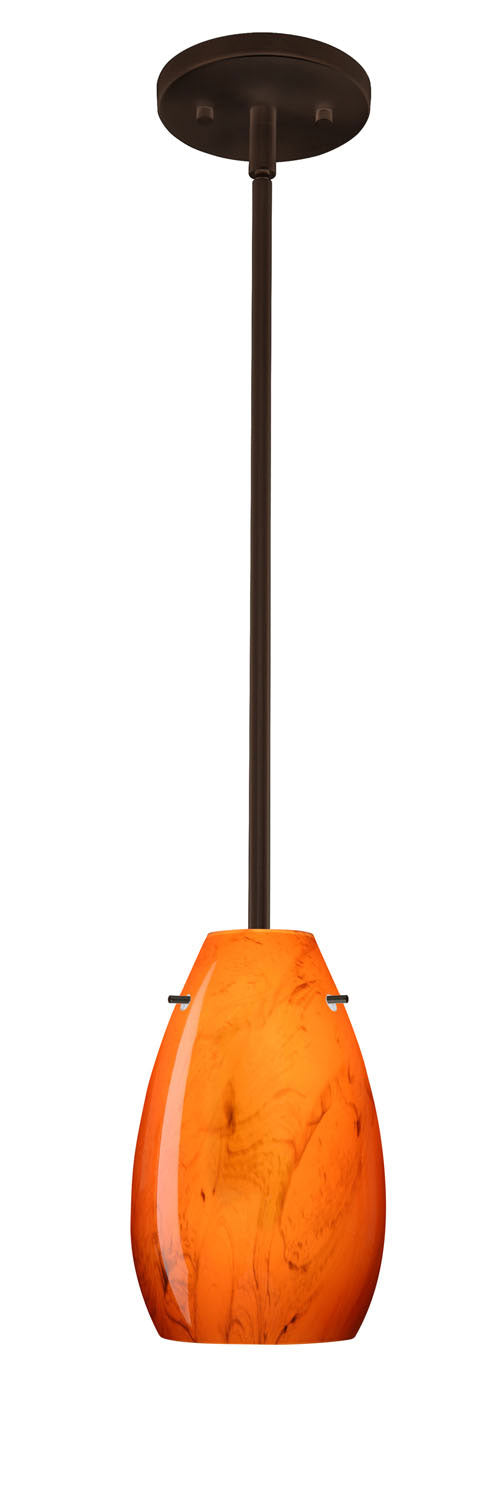 Besa 1TT-4126HB-BR One Light Pendant, Bronze